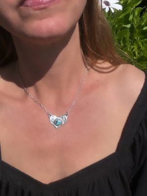 Turquoise Wild Heart Silver Necklace