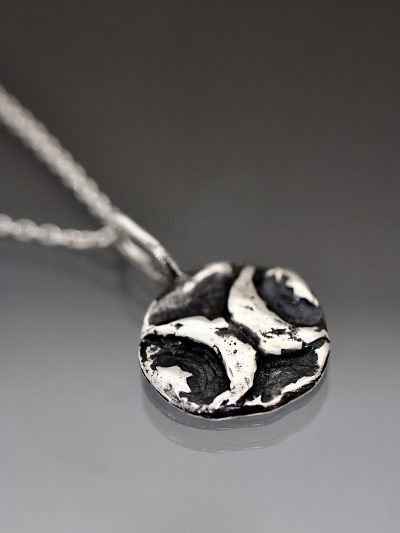 Double Crescent Moon Silver Coin Necklace