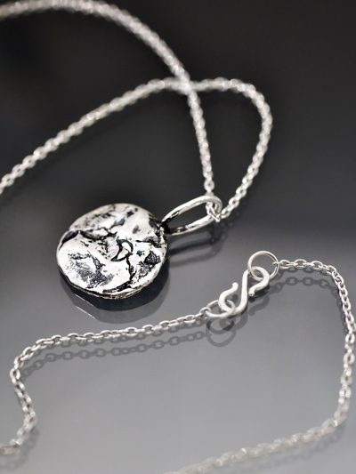 Double Crescent Moon Silver Coin Necklace