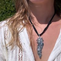 Silver Spirit Feather Necklace