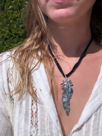 Silver Spirit Feather Necklace