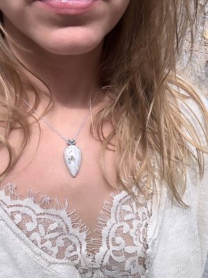 Selene Ocean Jasper Silver Necklace