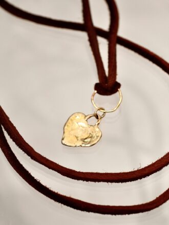 Rock and Roll Gold Heart Necklace