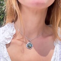 Labradorite Oracle Talisman Silver Necklace