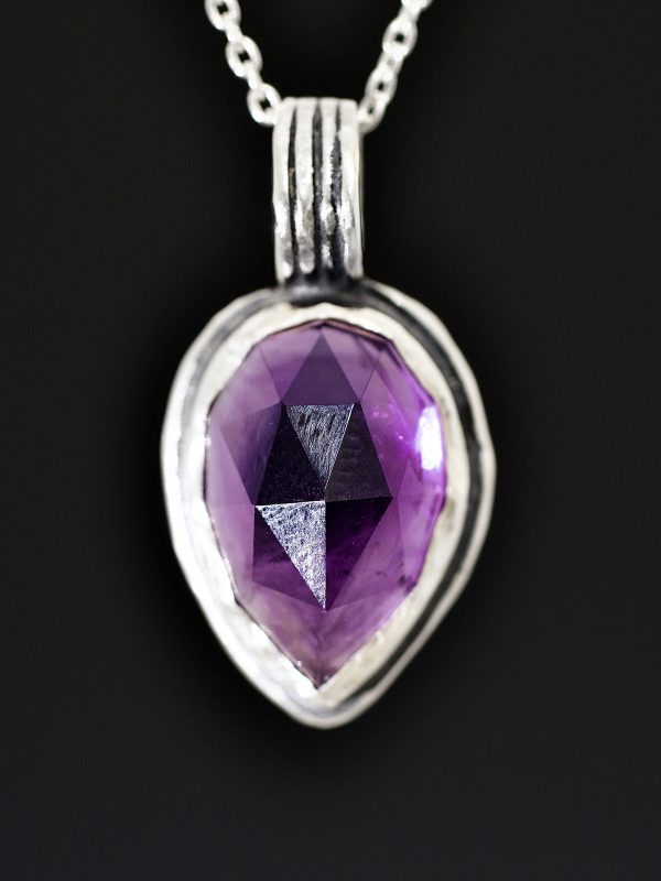 Amethyst Talisman Silver Necklace