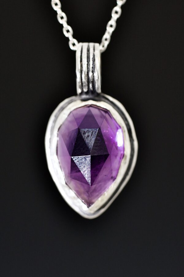 Amethyst Talisman Silver Necklace