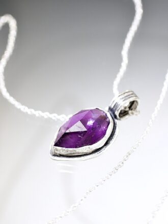 Amethyst Talisman Silver Necklace