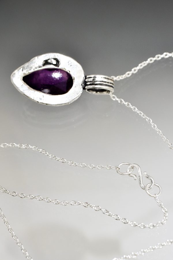 Amethyst Talisman Silver Necklace