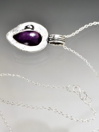 Amethyst Talisman Silver Necklace