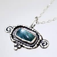 Silver Emerald Dawn Talisman Necklace