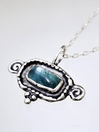 Silver Emerald Dawn Talisman Necklace