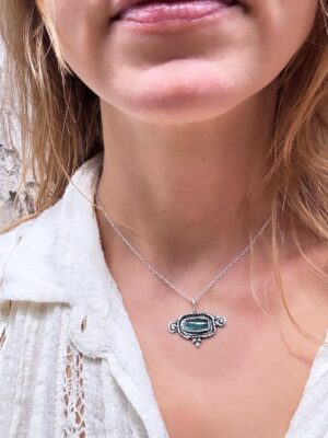 Silver Emerald Dawn Talisman Necklace