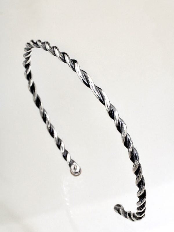 Twisted Silver Cuff Bracelet