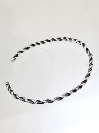 Twisted Silver Cuff Bracelet