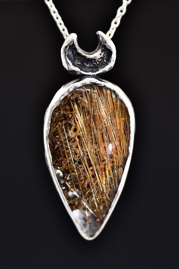 Silver Sorcery Rutilated Quartz Necklace