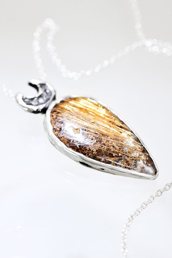 Silver Sorcery Rutilated Quartz Necklace