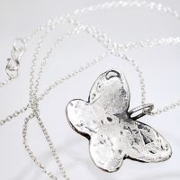 Silver Magic Butterfly Spirit Amethyst Necklace