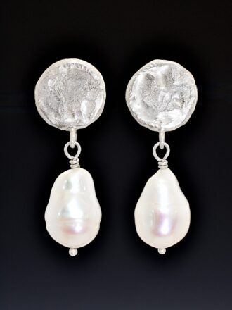 Pearl Calypso Silver Earrings