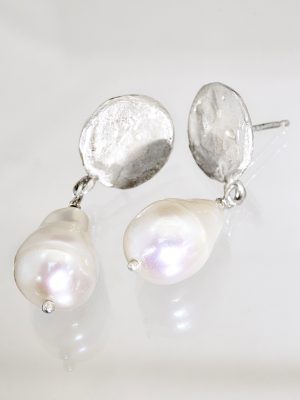 Pearl Calypso Silver Earrings