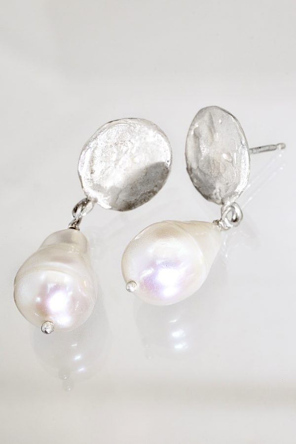 Pearl Calypso Silver Earrings