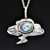 Silver Little Storm Labradorite Necklace