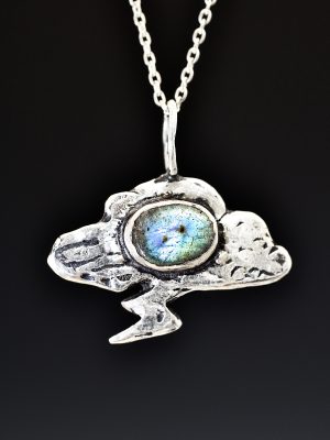 Silver Little Storm Labradorite Necklace