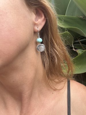 Larimar Silver Sea Treasure Earrings