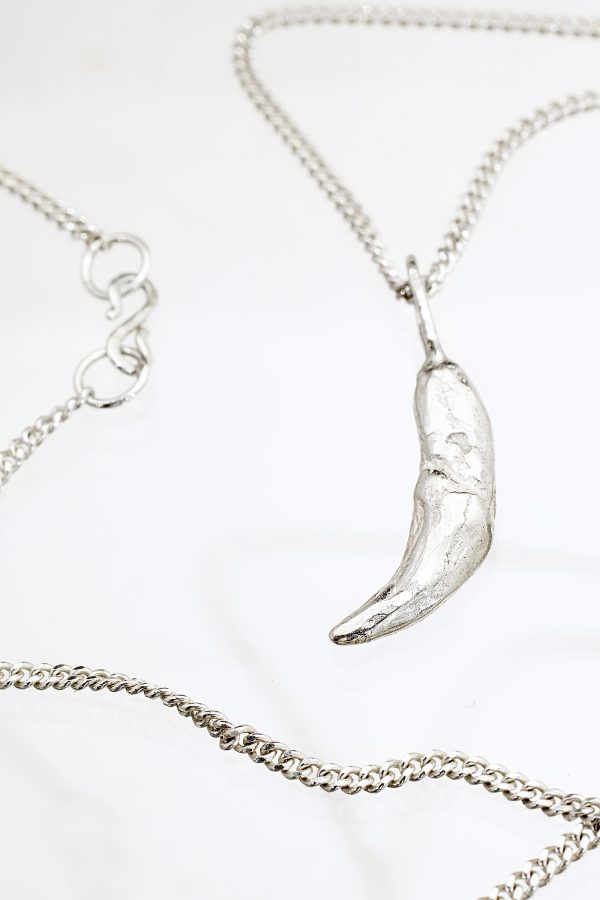 Silver Wolf Fang Necklace