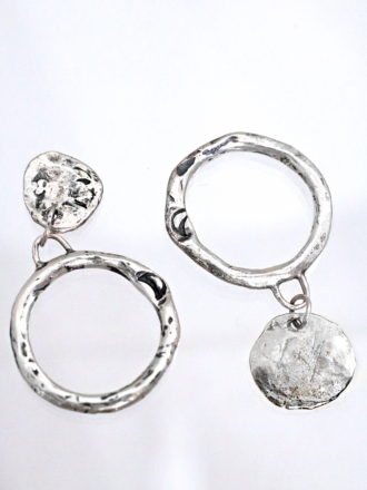 Silver Coin Charm Ring