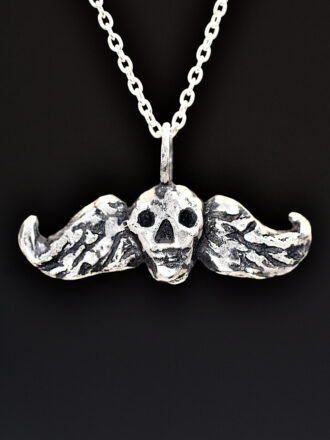 Colonial Skull Tombstone Necklace