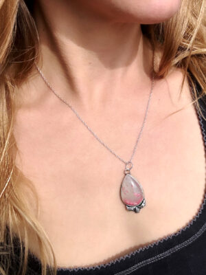 Cotton Candy Skies Silver Cobaltoan Calcite Necklace