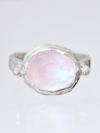 Silver Rose Quartz Aphrodite Ring