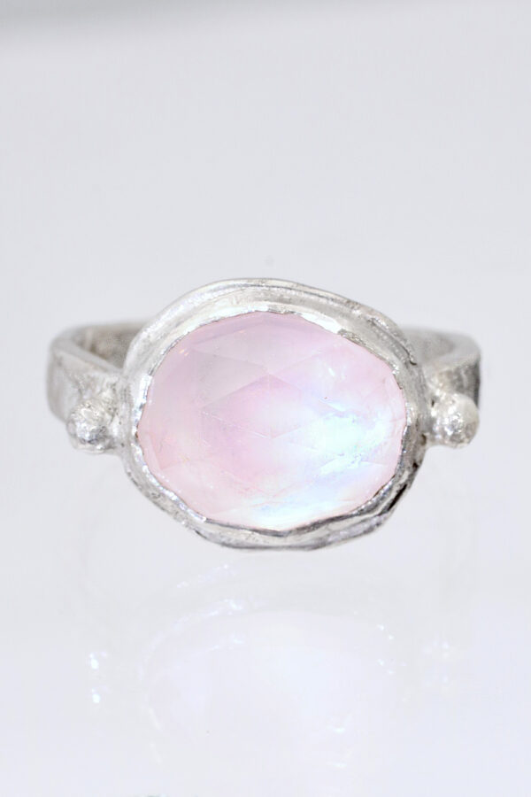 Silver Rose Quartz Aphrodite Ring