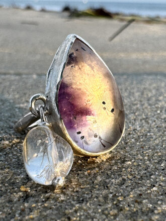 Silver Super Seven Quartz Magic Ring