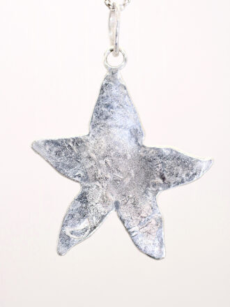 Silver Seastar With Pearl Necklace