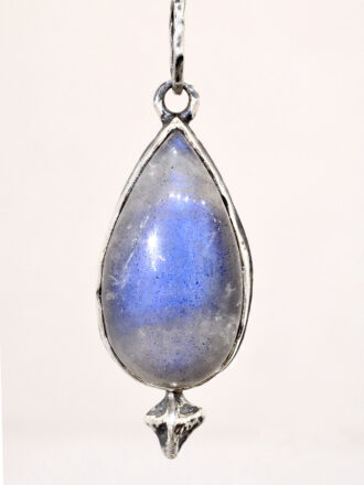 Silver Labradorite Starburst Necklace