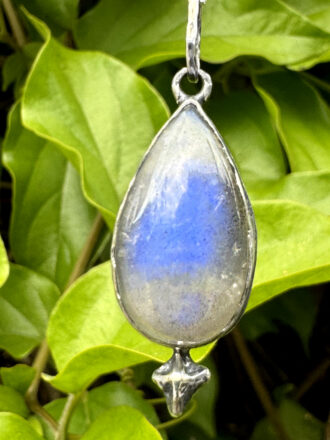 Silver Labradorite Starburst Necklace