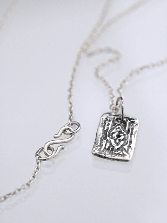 Silver Little Star Tarot Card Necklace