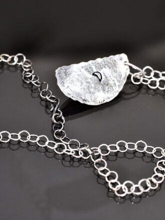 Golden Moon Beams Silver Rutilated Quartz Necklace