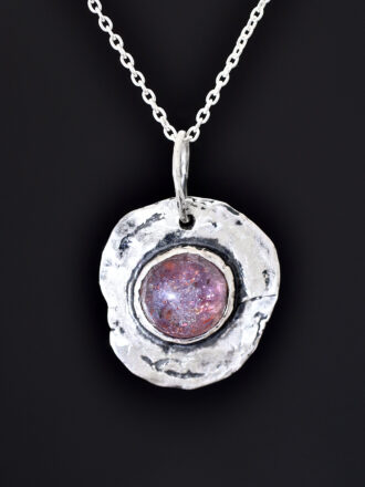 Magic Iolite Silver Coin Necklace