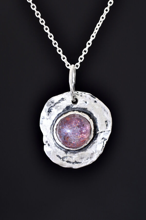 Magic Iolite Silver Coin Necklace