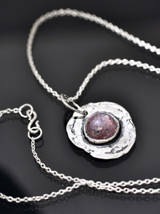 Magic Iolite Silver Coin Necklace