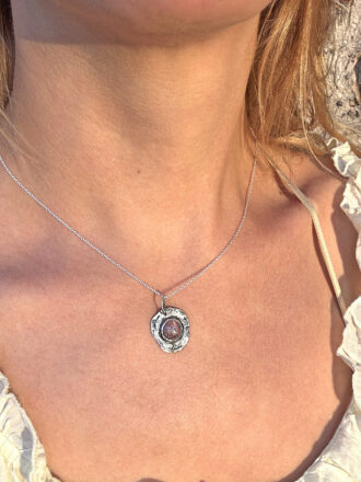 Magic Iolite Silver Coin Necklace