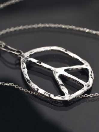 Silver Peace and Love Necklace