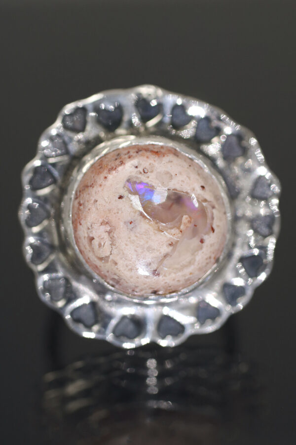 Silver Cantera Opal Sugar Love Ring