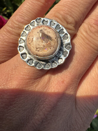 Silver Cantera Opal Sugar Love Ring