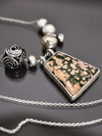 Ocean Jasper Silver Beach Bum Necklace