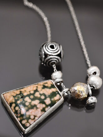 Ocean Jasper Silver Beach Bum Necklace