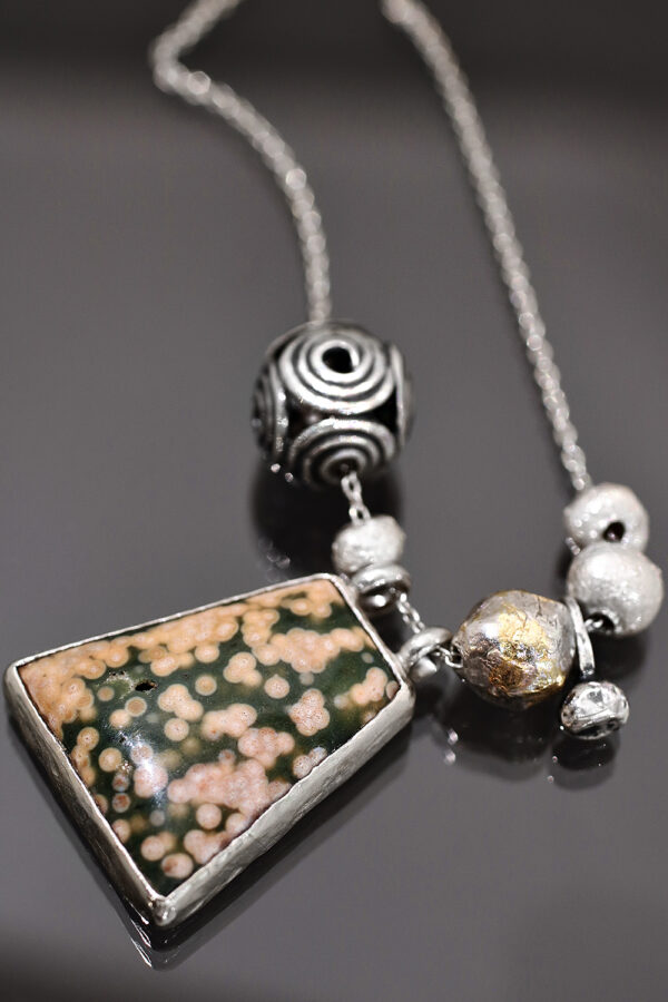 Ocean Jasper Silver Beach Bum Necklace