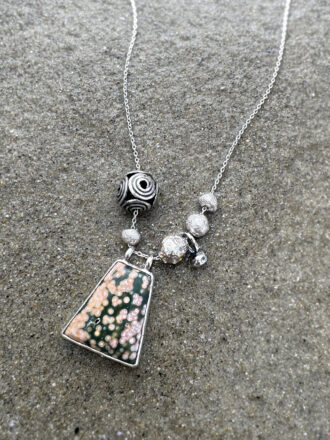 Ocean Jasper Silver Beach Bum Necklace